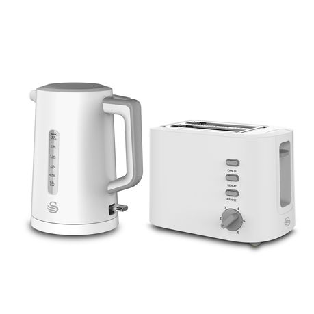 Swan White Kettle and Toaster Breakfast Pack Daily Sale Shop