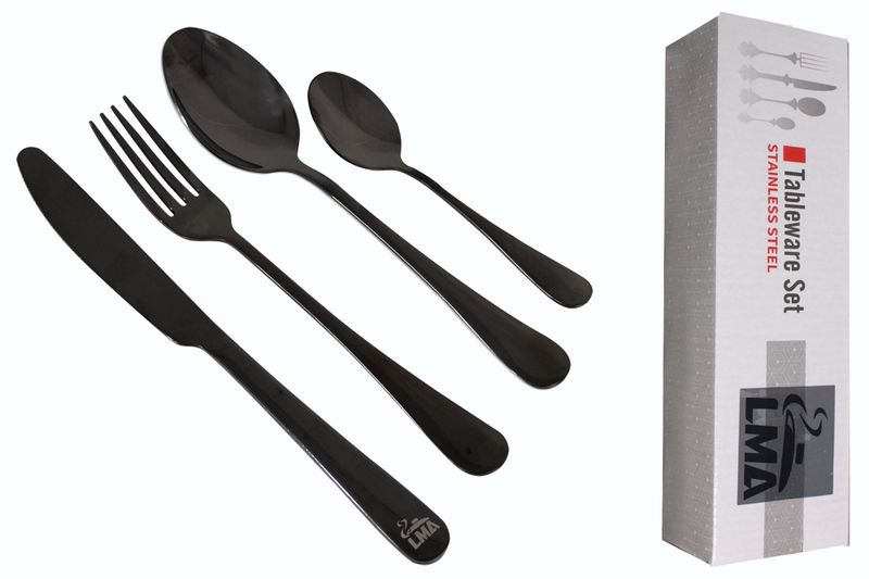 LMA Branded 24 Piece Stainless Steel Cutlery Set