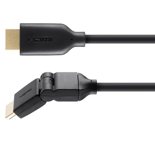 Belkin DUAL-SWIVEL High Speed HDMI Cable With Ethernet - 2M Black