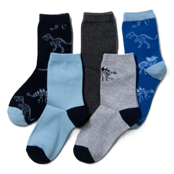 Dinosaur Socks Multi Colors - 5 Pack