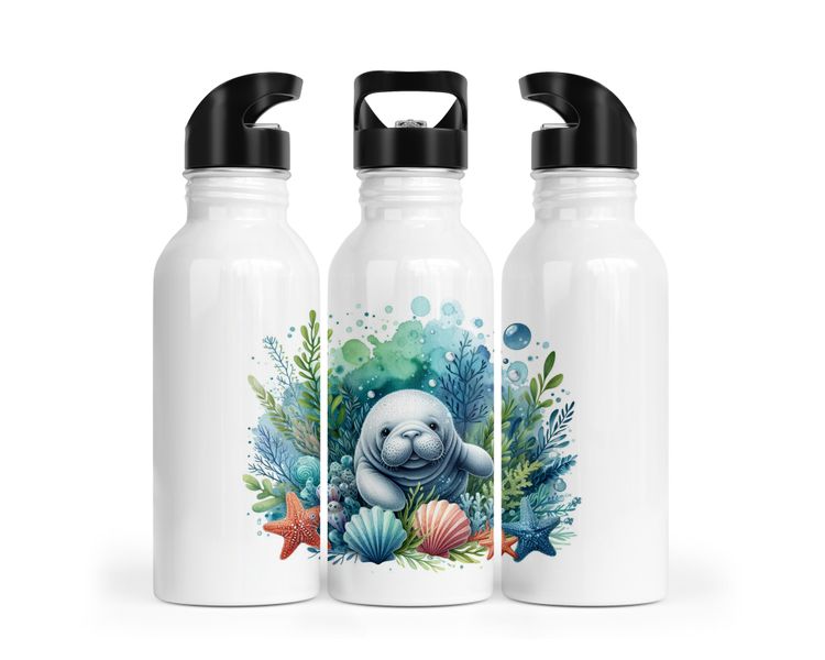 Ocean Theme 1 Stainless Steel Water Bottle - 650ml