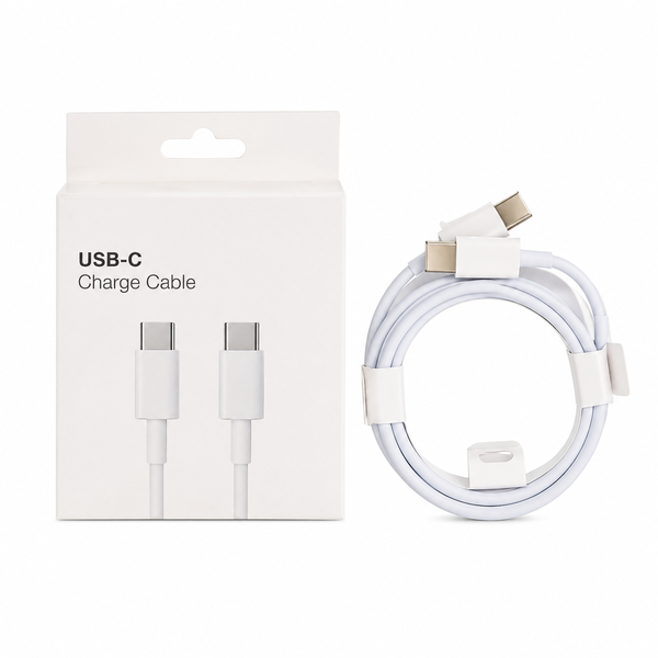 USB-C to USB-C Charging Cable 1m White for Phones Tablets and USB-C Devices