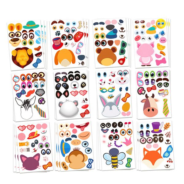 36 Sheets Make Your Own Face Decoration Sticker For Kids Toddlers Gift