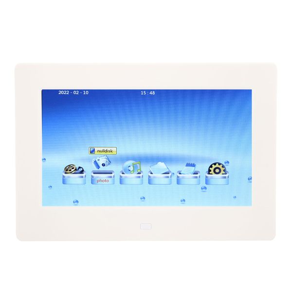 7" white digital frame, US plug