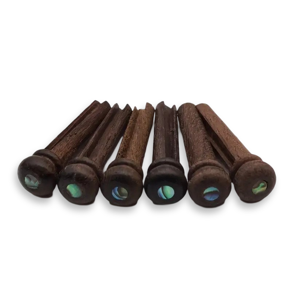 Rosewood Bridge Pins (Abalone Inlays)