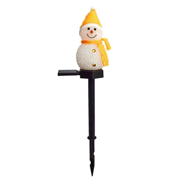 Snowman Solar Lights Christmas Solar Powered LED Snowman Light Decor Outdoo