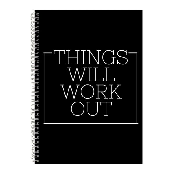 Work out A4 Notebook Spiral Lined Motivational Sayings Graphic Notepad 169