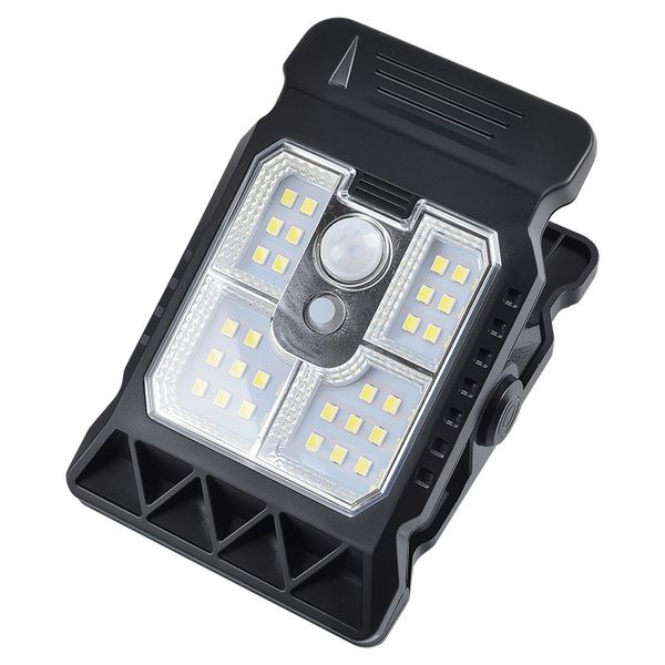 Outdoor Solar Lantern Camping Light Fence Wall Garage LED Light - Black