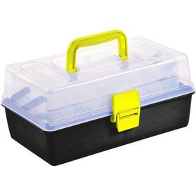 BTOER 3 Layers Fishing Tackle Box Tool Box Organizer Storage Box Cantilever Box Folding Tool Tackle Box Multipurpose Tool Storage Box A