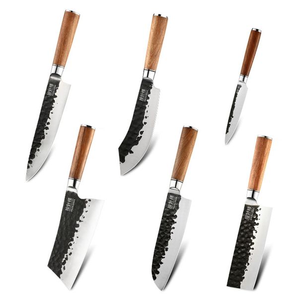 Anjin-Sama Kurouchi Hammered 6-Piece Knife Set