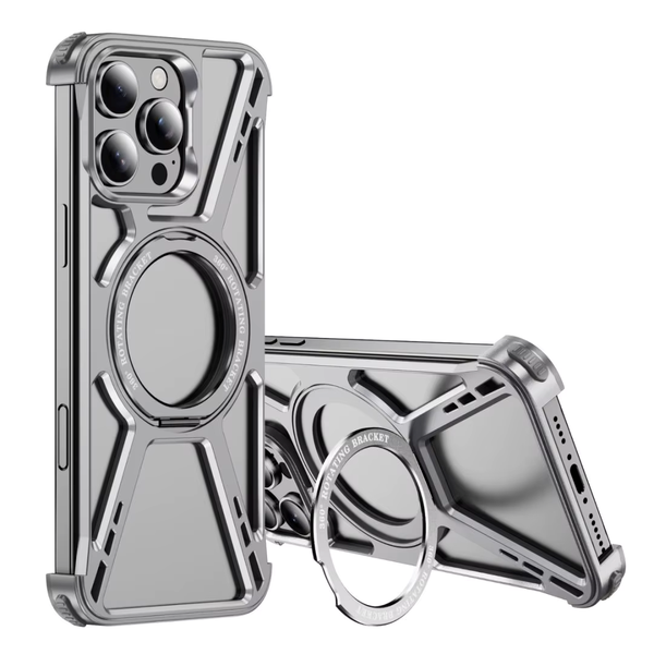 Apollo Metal-Aluminum Case Compatible with iPhone 16 Pro Max (Silver)