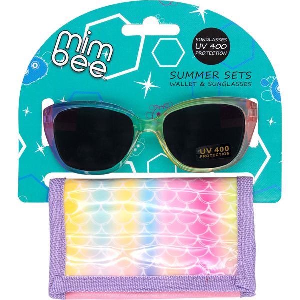 Mimbee Mermaid Wallet &amp; Sunnies Set - Tri-fold Wallet (Velcro Opening)