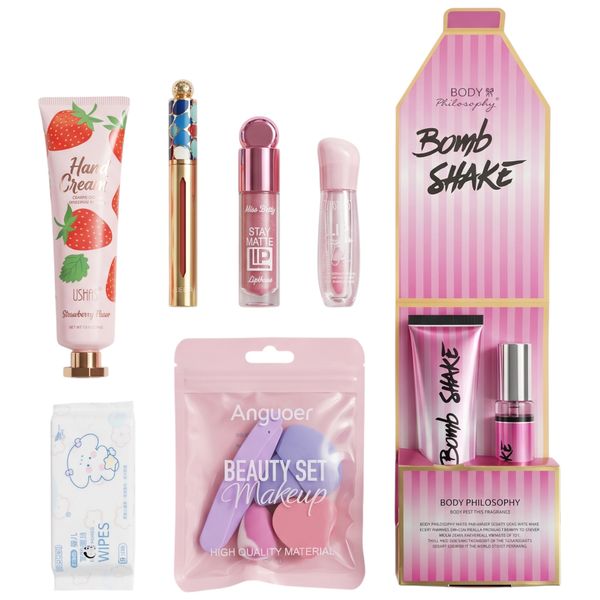 11 Pieces Gift Set for Her Lip Body Self Care Premium Birthday Gift Bag