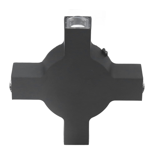 4W LED Wall Light - Black Square Design, IP54 Waterproof Aluminium Fixture
