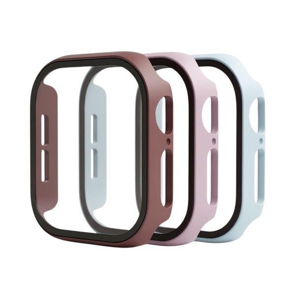 3 Piece 46mm Full Cover Protective Case with Tempered Screen - Multicolor