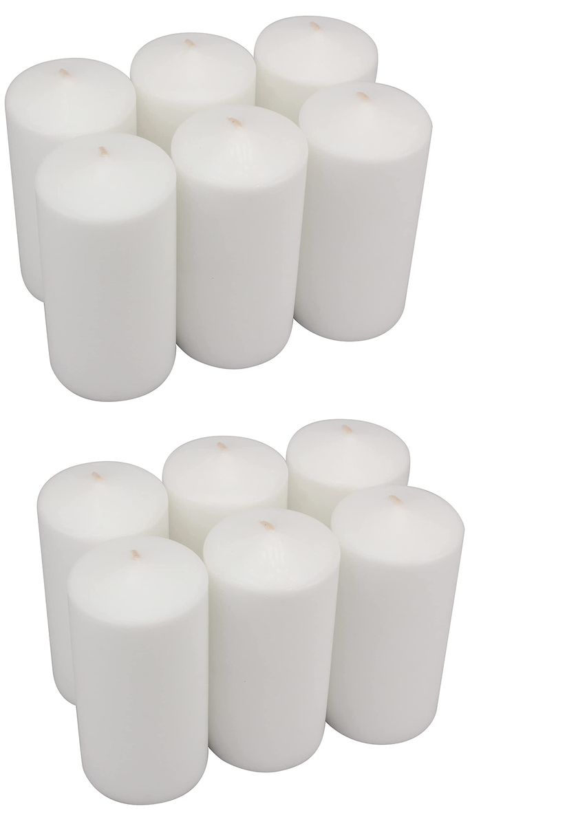 Exquisite And Longlasting Pillar Candles White / 12 Piece Shop