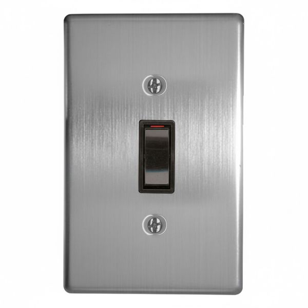 1 Lever Brushed Steel Light Switch