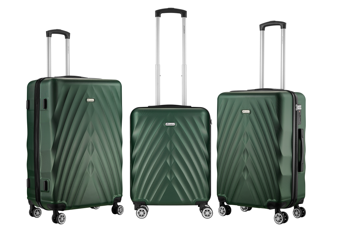 Travelwize Terra ABS Hardshell 4-Wheels Spinner 3 Piece Luggage