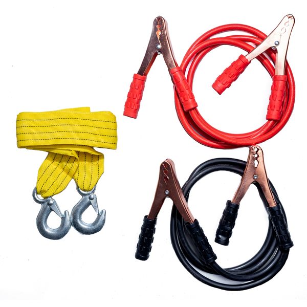 1000 AMP Jumper/Booster Cables with 4m Tow Rope Set
