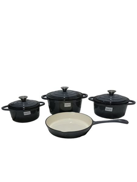 Piece Cast Iron Pot Set - Grey image