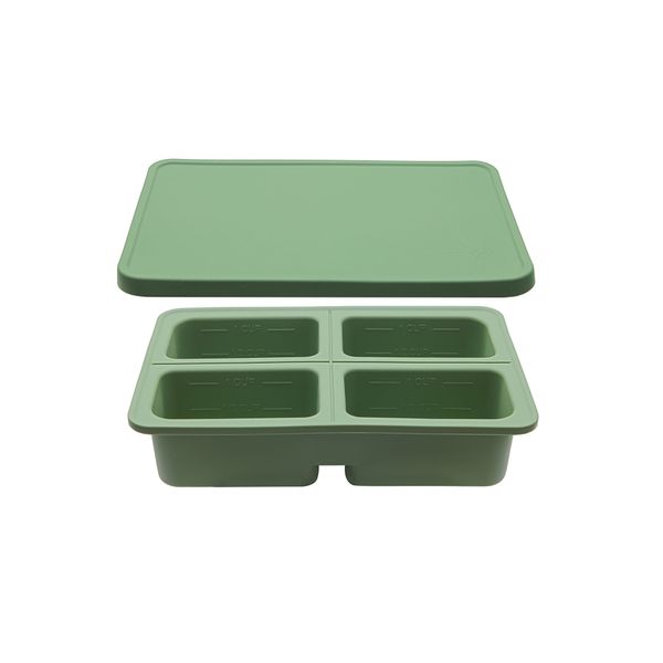 Silicone Meal Prep Freezer Tray - 4 Portion ( 4 x 250ml, 1L Total)