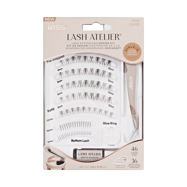 KISS, False Eyelashes Lash Atelier Professional Lash Extension Kit, Natural
