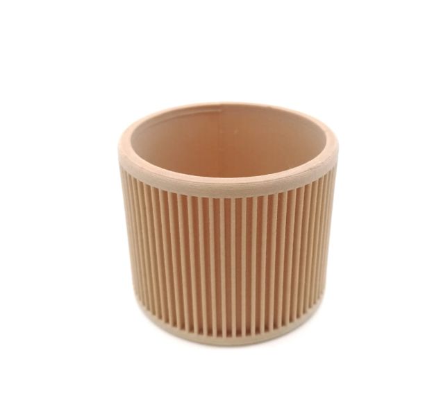 Home Time Slate Wood Filament 3D Printed Plant Pot - 6x7cm