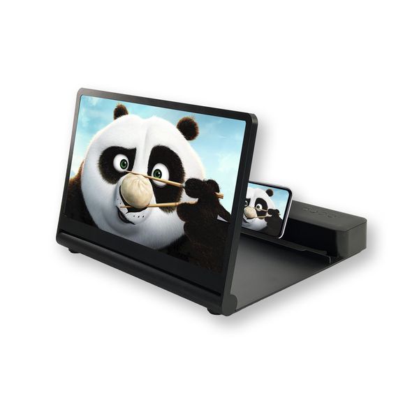 6D Portable Mobile Screen Amplifier F12 - Black