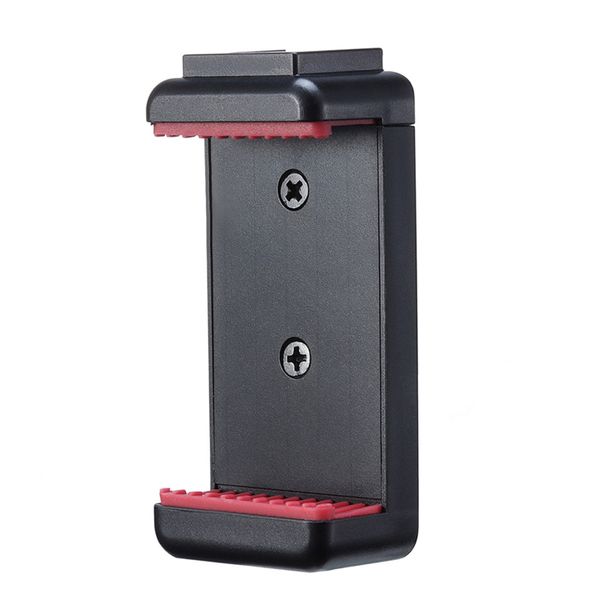 Adjustable vlog phone clip with cold shoe