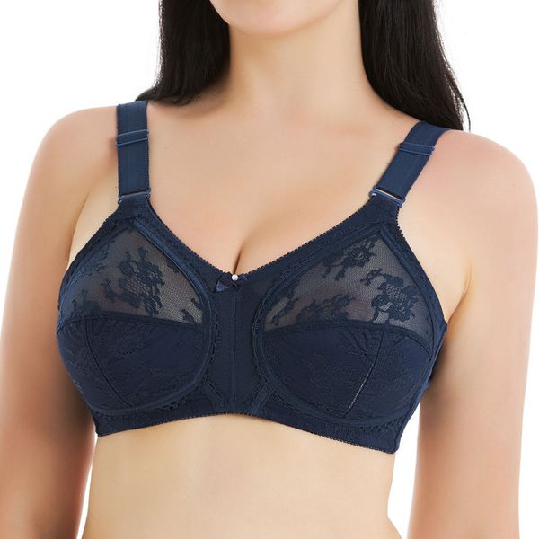 Plus Size Bra Women Nylon Non-Padded Wire-Free All Day Comfortable Big Bra
