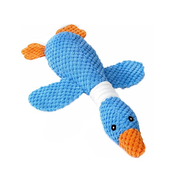 Goose Squeaky Dog Toy for Aggressive Chewers - Crinkle Plush Chew Toys