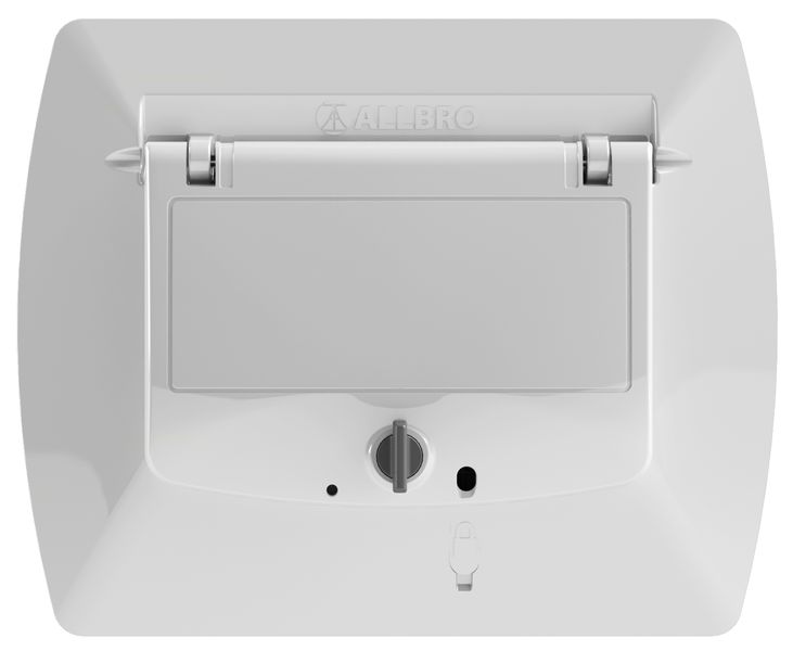 Allbro Fitted 8 Way Distribution Board Flush Solid Grey Lid