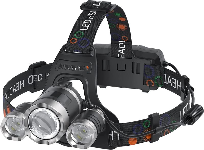 Aluminum Alloy Rechargeable Headlight for Camping/ Outdoors/ Hard Hat Work