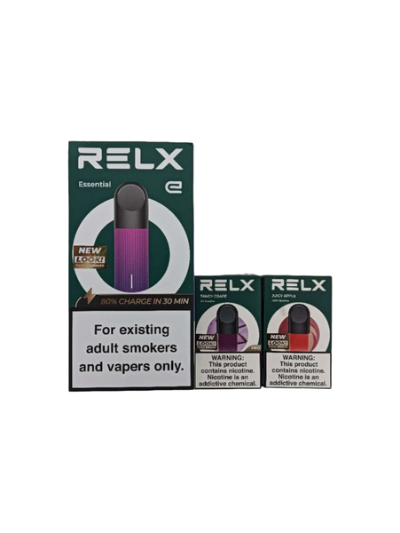 RELX Essential Neon Purple Kit with 2 Pods - 670mA