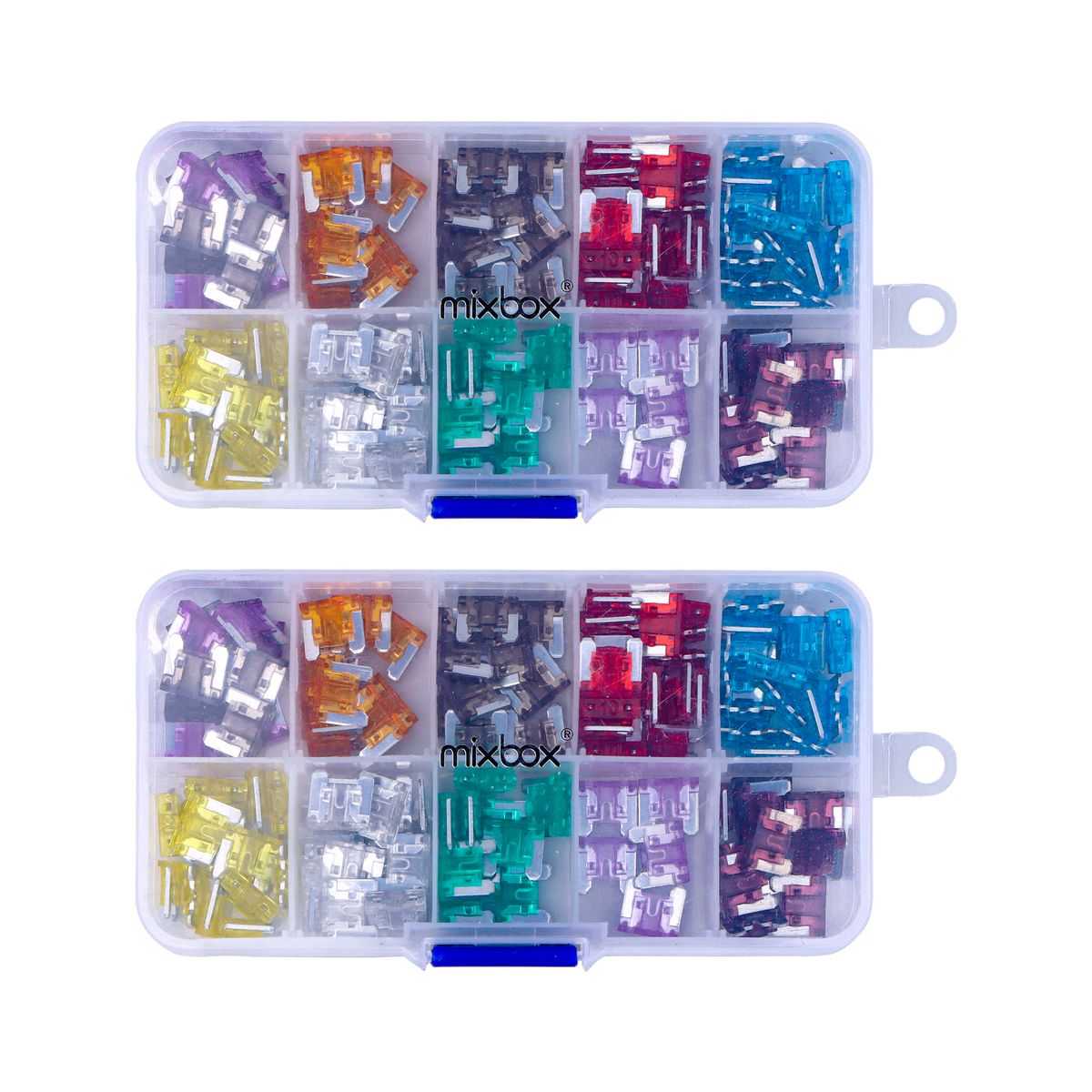 Mix Box 2A-40A Mini Car Fuse Kits – 240 Pieces