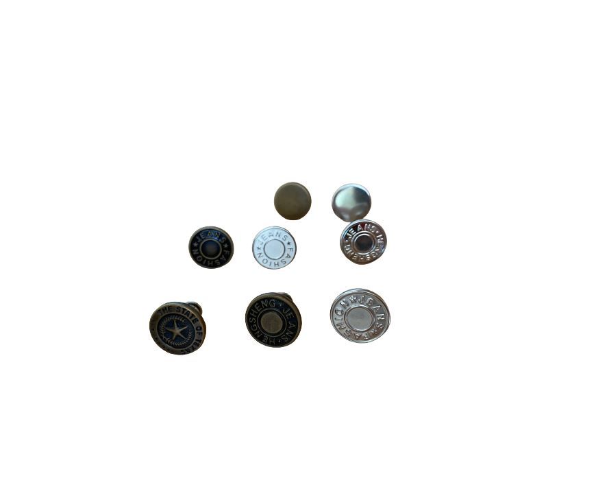 4 Sets Button Pins for Jeans, Jean Button Replacement, Adjustable Jean  Button Pins Metal Clips Snap Tack 