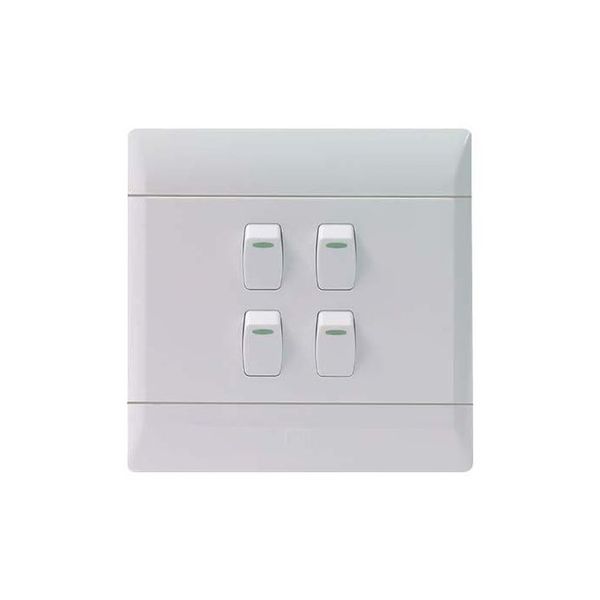 Cbi - Light Switch 4L1W 4X4 White
