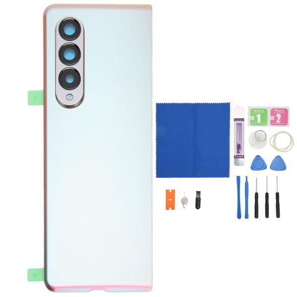 Z Fold 3 Back Glass Silver w/Tape
