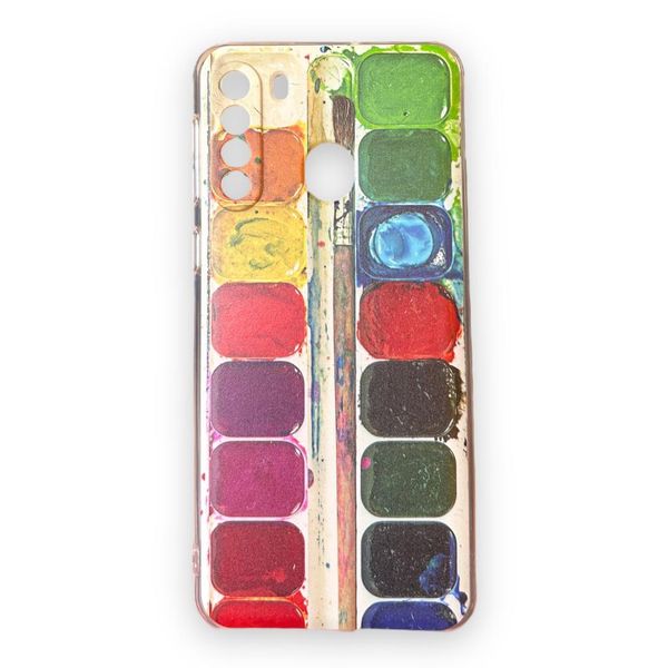 AMA Silicone Protective Case Paint Palette Print For Samsung A50/A30/A50s