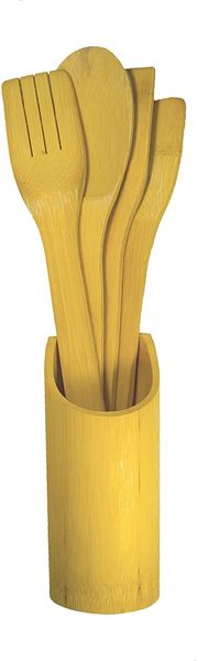 Wooden Spoon Set 4 Piece With Holder