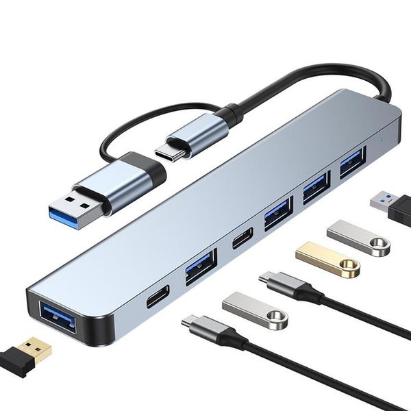 DW 7 in 1 Usb 3.0 &amp; Usb-C To Usb 3.0 &amp; Usb2.0 Hub - BYL-2217TU