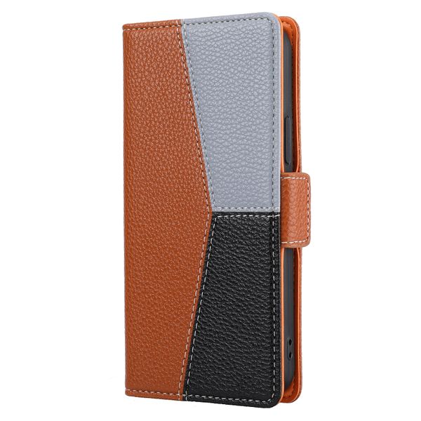 Litchi Pattern Splicing Phone Case Compatible with Samsung Galaxy S20 Ultra