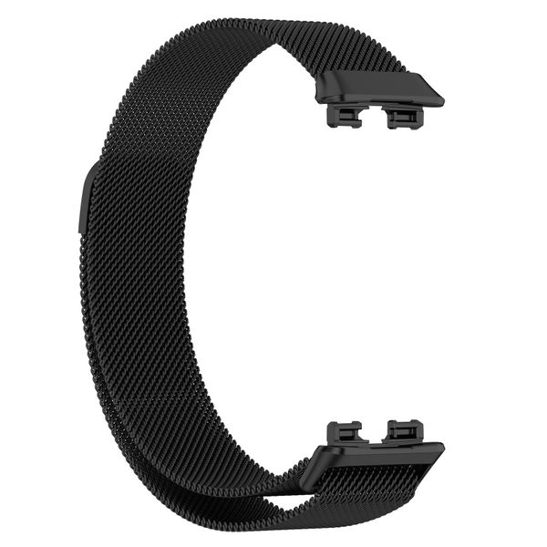 Stainless Steel watch Strap/band, Compatible With Huawei Honor Band 8/9/10, Black