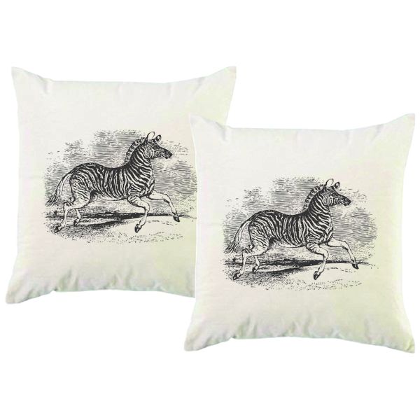 PepperSt – Scatter Cushion Cover Set – Zebra Sketch