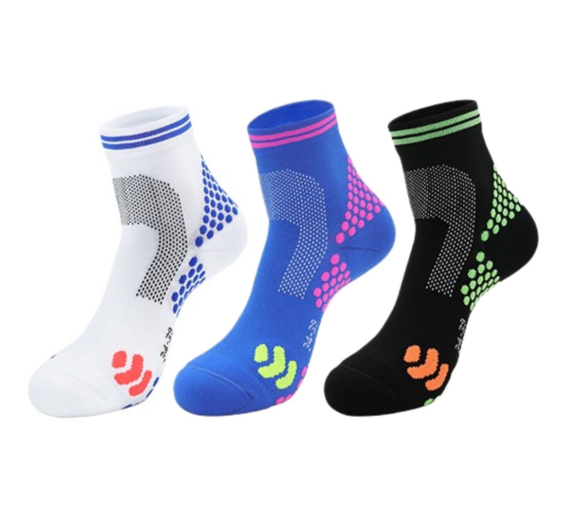 Nylon Compression Ankle Running Socks with Arch Support Soft Athletic Socks
