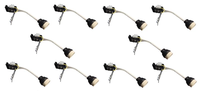 Gu10 Holder With Bracket And Connector - 10 Pack
