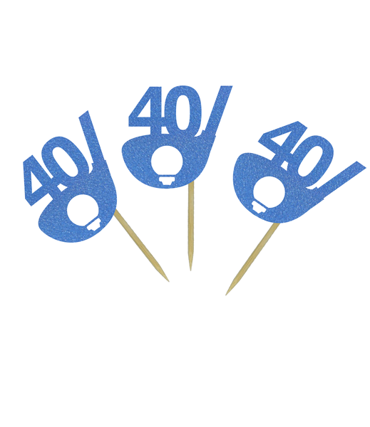 24 Piece 40Tee Cupcake Toppers
