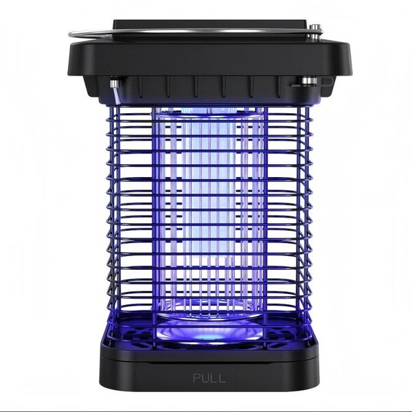 2600mAh Solar Mosquito Zapper Lights Black, Mosquito Killer Lamp, Lumaboat