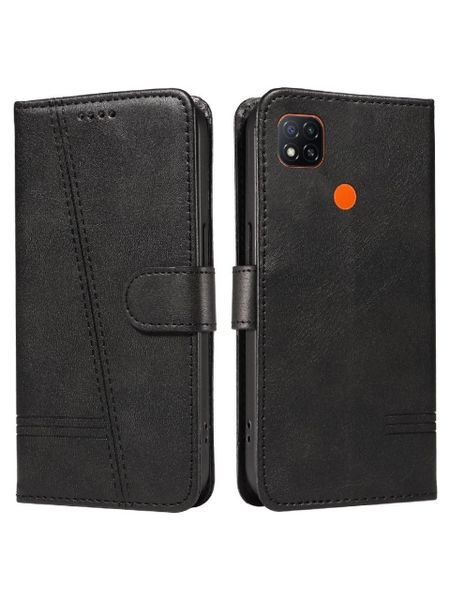 Wallet Phone Case With Pressed Pu Leather Compatible With Xiaomi Redmi 9c