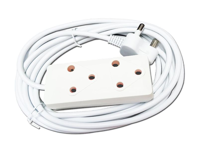 Extension Lead with 2 Socket Side By Side Coupler - 5m (SI-EXT-185)